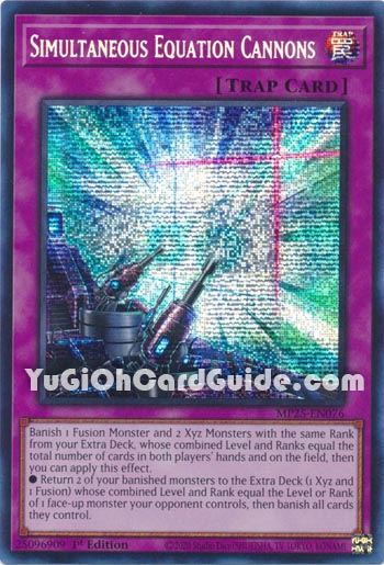 Yu-Gi-Oh Card: Simultaneous Equation Cannons
