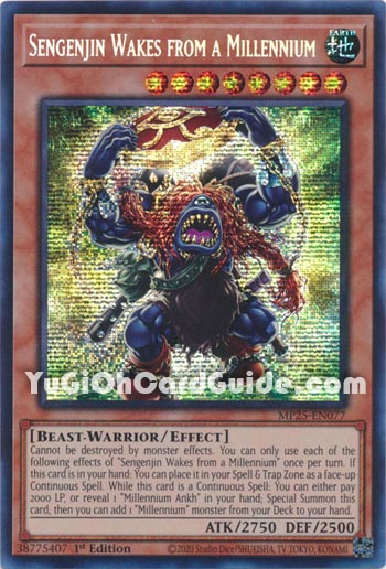 Yu-Gi-Oh Card: Sengenjin Wakes from a Millennium