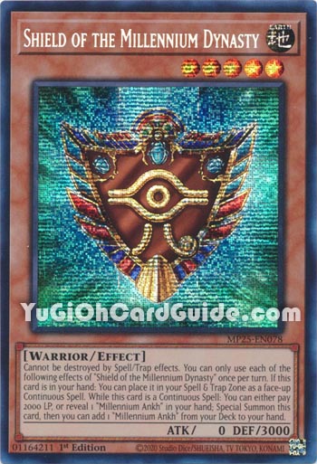 Yu-Gi-Oh Card: Shield of the Millennium Dynasty