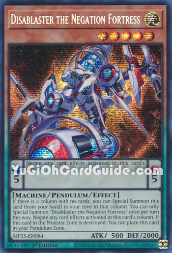 Yu-Gi-Oh Card: Disablaster the Negation Fortress