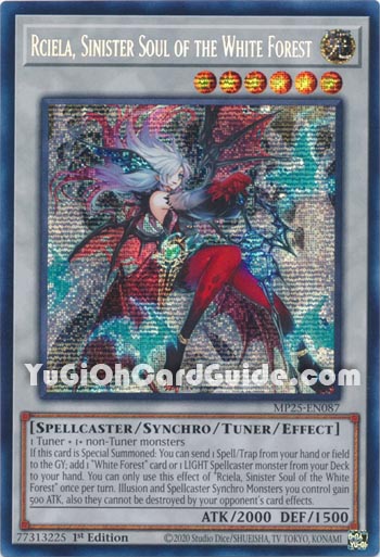 Yu-Gi-Oh Card: Rciela, Sinister Soul of the White Forest