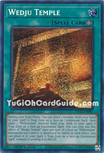 Yu-Gi-Oh Card: Wedju Temple