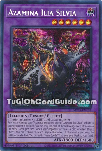 Yu-Gi-Oh Card: Azamina Ilia Silvia