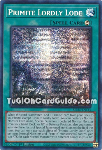 Yu-Gi-Oh Card: Primite Lordly Lode