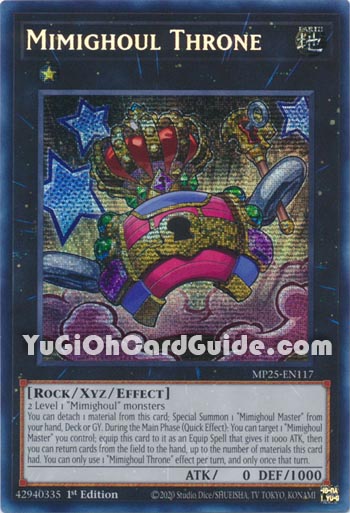 Yu-Gi-Oh Card: Mimighoul Throne