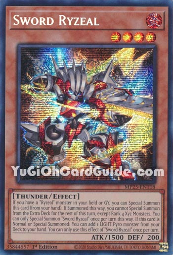 Yu-Gi-Oh Card: Sword Ryzeal