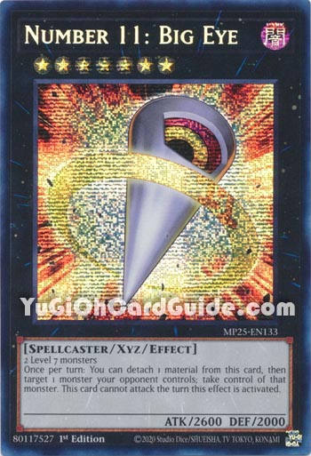 Yu-Gi-Oh Card: Number 11: Big Eye