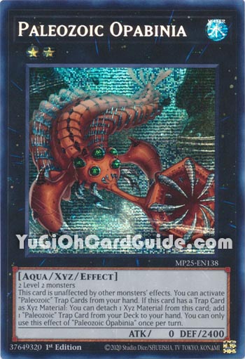 Yu-Gi-Oh Card: Paleozoic Opabinia