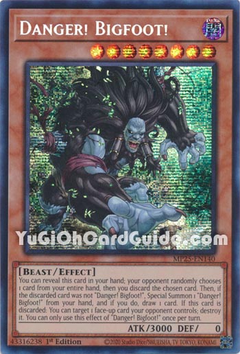 Yu-Gi-Oh Card: Danger! Bigfoot!