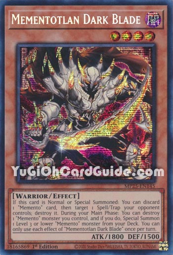 Yu-Gi-Oh Card: Mementotlan Dark Blade