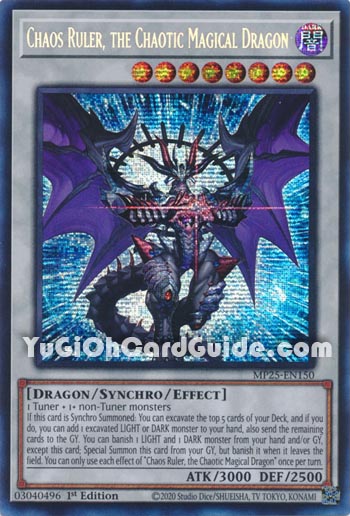 Yu-Gi-Oh Card: Chaos Ruler, the Chaotic Magical Dragon