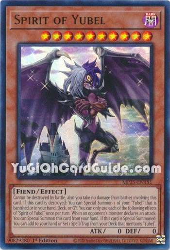 Yu-Gi-Oh Card: Spirit of Yubel