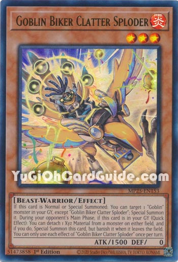 Yu-Gi-Oh Card: Goblin Biker Clatter Sploder