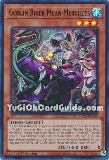 Yu-Gi-Oh Card: Goblin Biker Mean Merciless