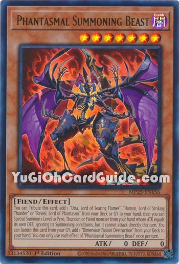 Yu-Gi-Oh Card: Phantasmal Summoning Beast