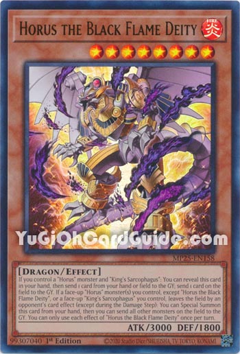 Yu-Gi-Oh Card: Horus the Black Flame Deity