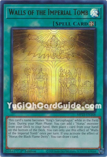 Yu-Gi-Oh Card: Walls of the Imperial Tomb