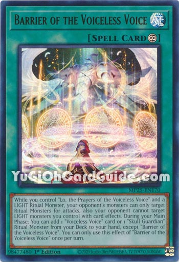 Yu-Gi-Oh Card: Barrier of the Voiceless Voice