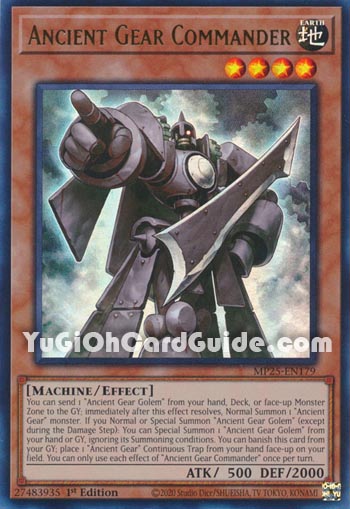 Yu-Gi-Oh Card: Ancient Gear Commander
