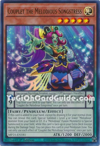 Yu-Gi-Oh Card: Couplet the Melodious Songstress