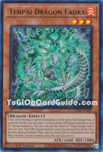 Yu-Gi-Oh Card: Tenpai Dragon Fadra