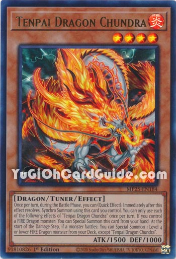 Yu-Gi-Oh Card: Tenpai Dragon Chundra
