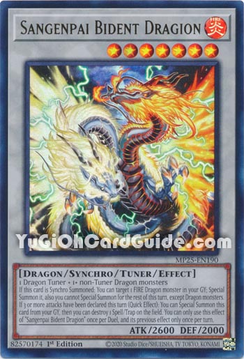 Yu-Gi-Oh Card: Sangenpai Bident Dragion