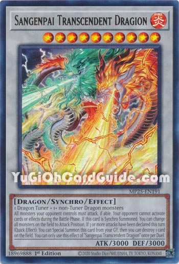Yu-Gi-Oh Card: Sangenpai Transcendent Dragion