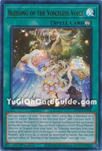 Yu-Gi-Oh Card: Blessing of the Voiceless Voice