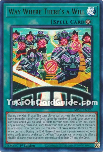 Yu-Gi-Oh Card: Way Where There's a Will