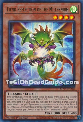 Yu-Gi-Oh Card: Fiend Reflection of the Millennium