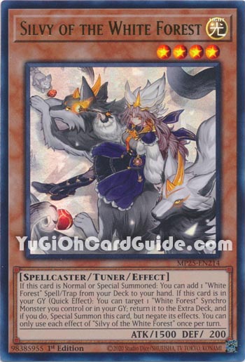 Yu-Gi-Oh Card: Silvy of the White Forest