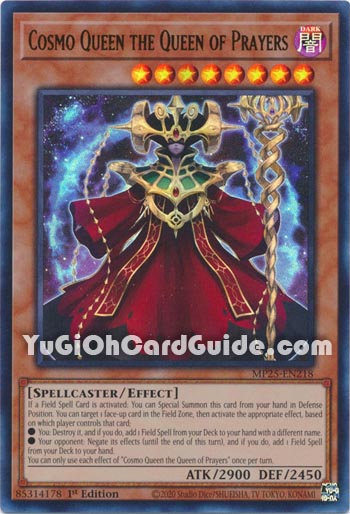 Yu-Gi-Oh Card: Cosmo Queen the Queen of Prayers