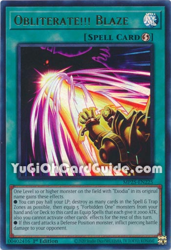 Yu-Gi-Oh Card: Obliterate!!! Blaze