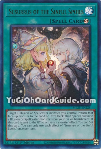 Yu-Gi-Oh Card: Susurrus of the Sinful Spoils