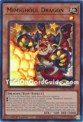 Yu-Gi-Oh Card: Mimighoul Dragon