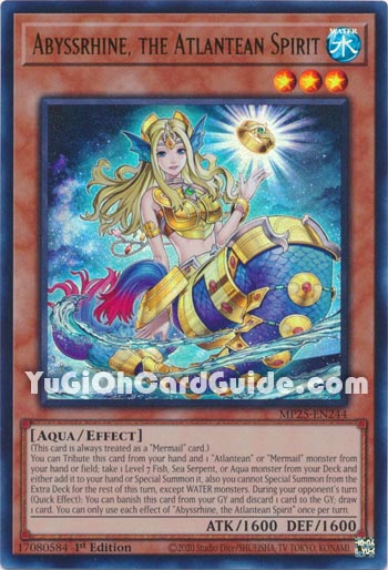 Yu-Gi-Oh Card: Abyssrhine the Atlantean Spirit