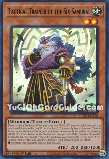 Yu-Gi-Oh Card: Tactical Trainer of the Six Samurai