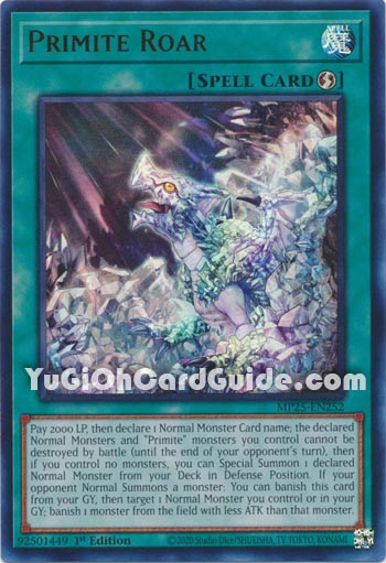 Yu-Gi-Oh Card: Primite Roar