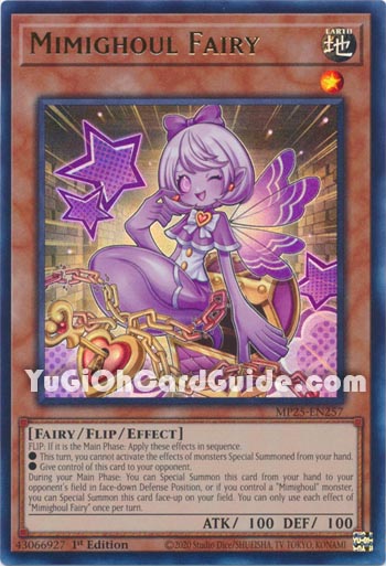 Yu-Gi-Oh Card: Mimighoul Fairy