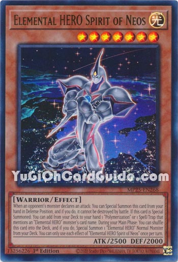 Yu-Gi-Oh Card: Elemental HERO Spirit of Neos