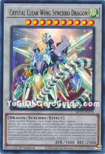 Yu-Gi-Oh Card: Crystal Clear Wing Synchro Dragon