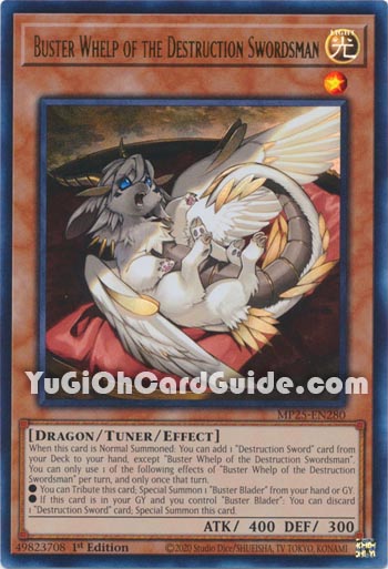 Yu-Gi-Oh Card: Buster Whelp of the Destruction Swordsman