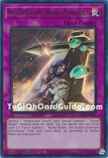 Yu-Gi-Oh Card: Destruction Sword Memories