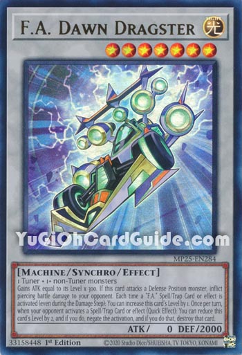 Yu-Gi-Oh Card: F.A. Dawn Dragster