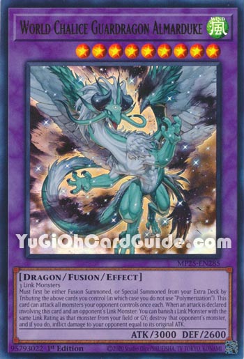 Yu-Gi-Oh Card: World Chalice Guardragon Almarduke