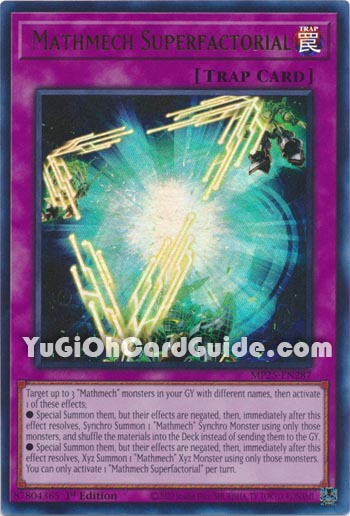 Yu-Gi-Oh Card: Mathmech Superfactorial