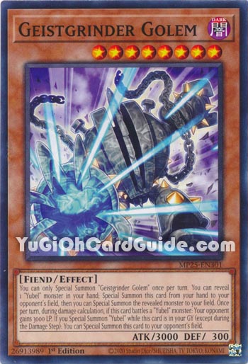 Yu-Gi-Oh Card: Geistgrinder Golem