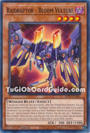 Yu-Gi-Oh Card: Raidraptor - Bloom Vulture