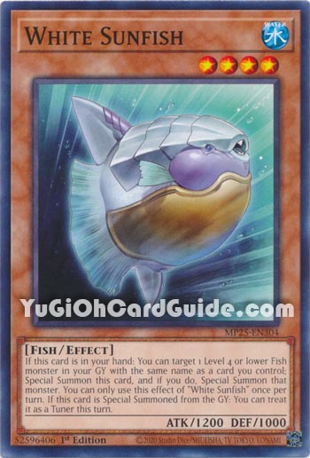 Yu-Gi-Oh Card: White Sunfish